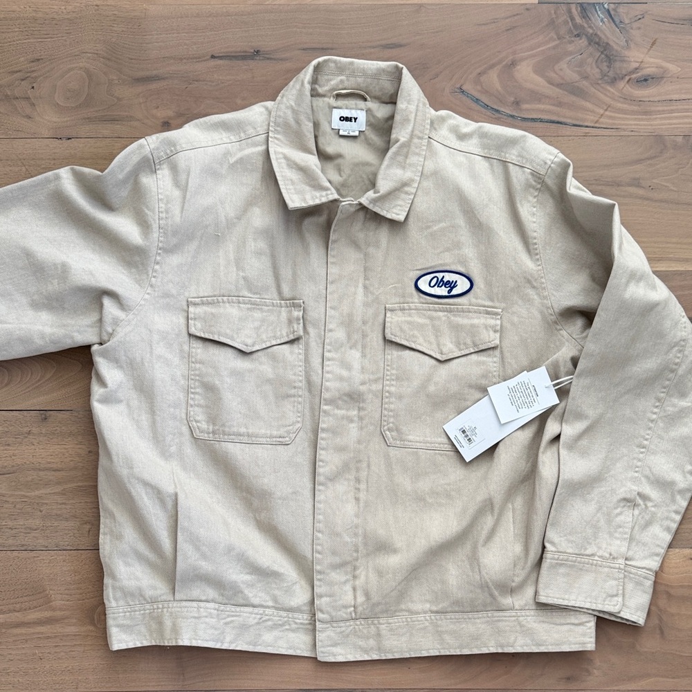 Obey Men's Cream Shirt Jacket -NWT